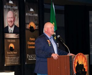 Rob Davis accepts his award