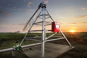 Zimmatic Controlbox at sunset