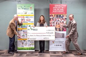 Oversized check from Ag World Golf Classic