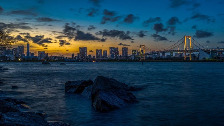 Tokyo, Japan at dusk