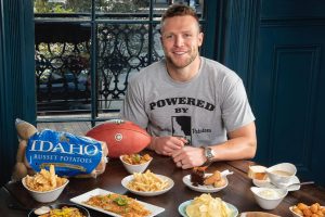 Taysom Hill with Idaho potatoes