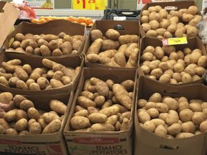 Picture of Foodservice potatoes being sold in retail at an HEB store in Austin, TX.