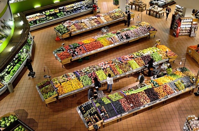 Supermarket photo taken from above